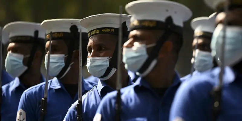 Latihan Parade Hari Kemerdekaan Sri Lanka