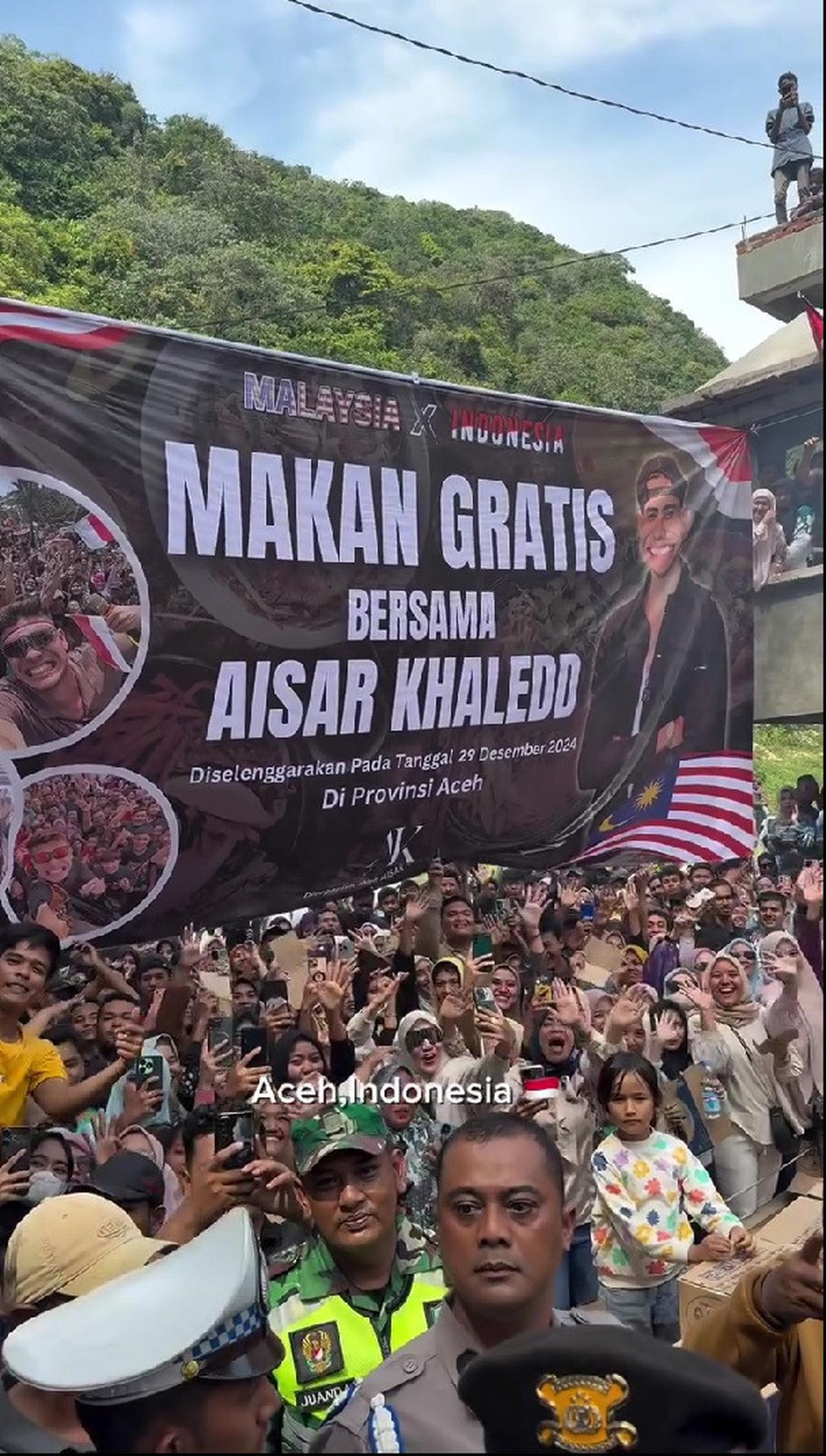 Potret Event Makan Bareng Aisar Khaled di Aceh, Disambut Meriah Bak Presiden Datang