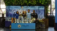 Manchester City Trophy Tour 2019 di Jakarta, Kamis (17/10/2019). (Bola.com/Muhammad Adiyaksa).
