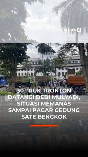 30 Truk Tronton Datangi Dedi Mulyadi, Situasi Memanas Sampai Pagar Gedung Sate Bengkok
