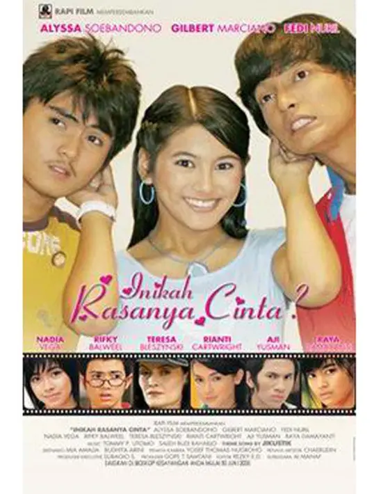 Sinetron remaja berjudul Inikah Rasanya Cinta juga telah diangkat menjadi film layar lebar pada tahun 2005. Film yag diadaptasi dari sinetron ini menceritakan soal kisah cinta anak remaja. (Foto: filmbor.com)