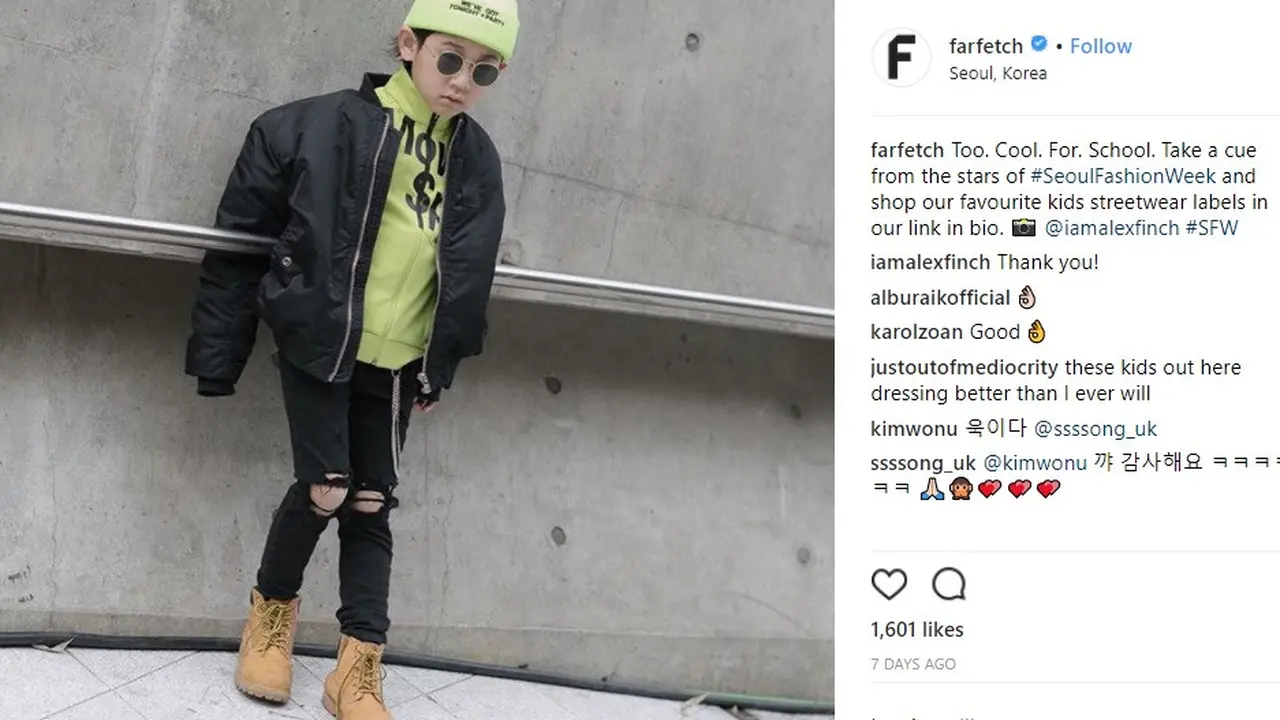 Deretan Fashionista Cilik di Seoul Fashion Week