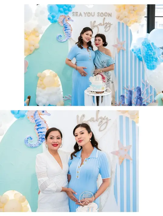 Rambut medium Aline Adita ditata curly half updo yang memperlihatkan garis rambut yang tegas [@aline_adita]