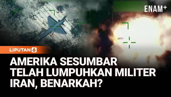 Detik-Detik Ledakan Dahsyat, AS Klaim Lumpuhkan Drone Iran