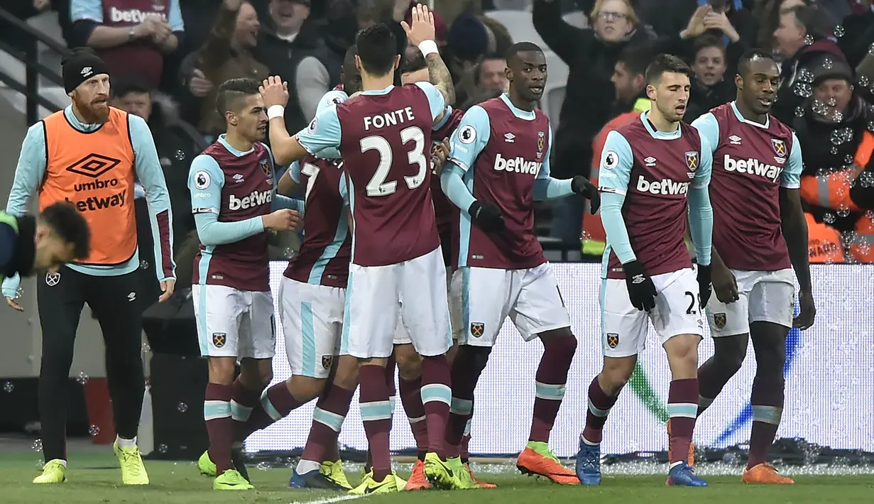 11. West Ham - 12 Menang 9 Seri 17 Kalah - 45 Poin. (EPA/Hannah McKay)