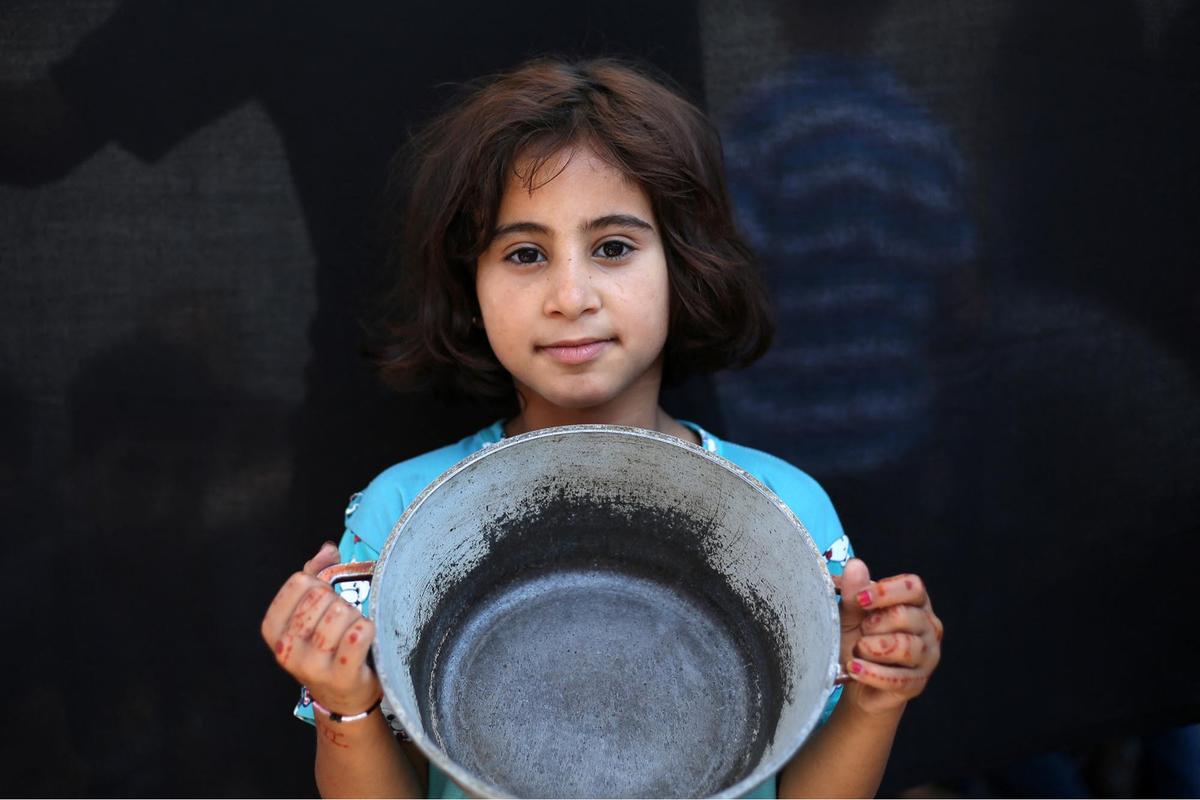 FOTO: Potret  Menyentuh Anak-Anak Gaza Yang Kelaparan