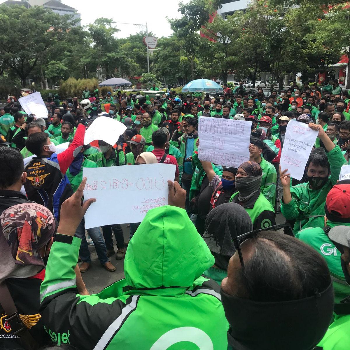 Suasana Demo Ojol