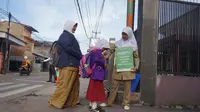 Program Walk to School yang berjalan di Kota Bandung dinilai tak hanya bisa mengurangi kemacetan, tetapi juga bisa mendatangkan kegembiraan. (Liputan6.com/Huyogo Simbolon)