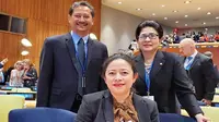 Menteri Kesehatan Nila Moeloek bersama Menko PMK Puan Maharani menghadiri sidang pleno High Level Meeting on Universal Health Coverage (HLM UHC) di New York, Amerika Serikat pada Senin (23/9/2019). (Dok Humas Kementerian Koordinator Bidang Pembangunan Manusia dan Kebudayaan RI)