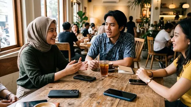 Ciri Orang yang Selalu Menaruh HP Tengkurap di Meja Menurut Psikologi (AI Generated)