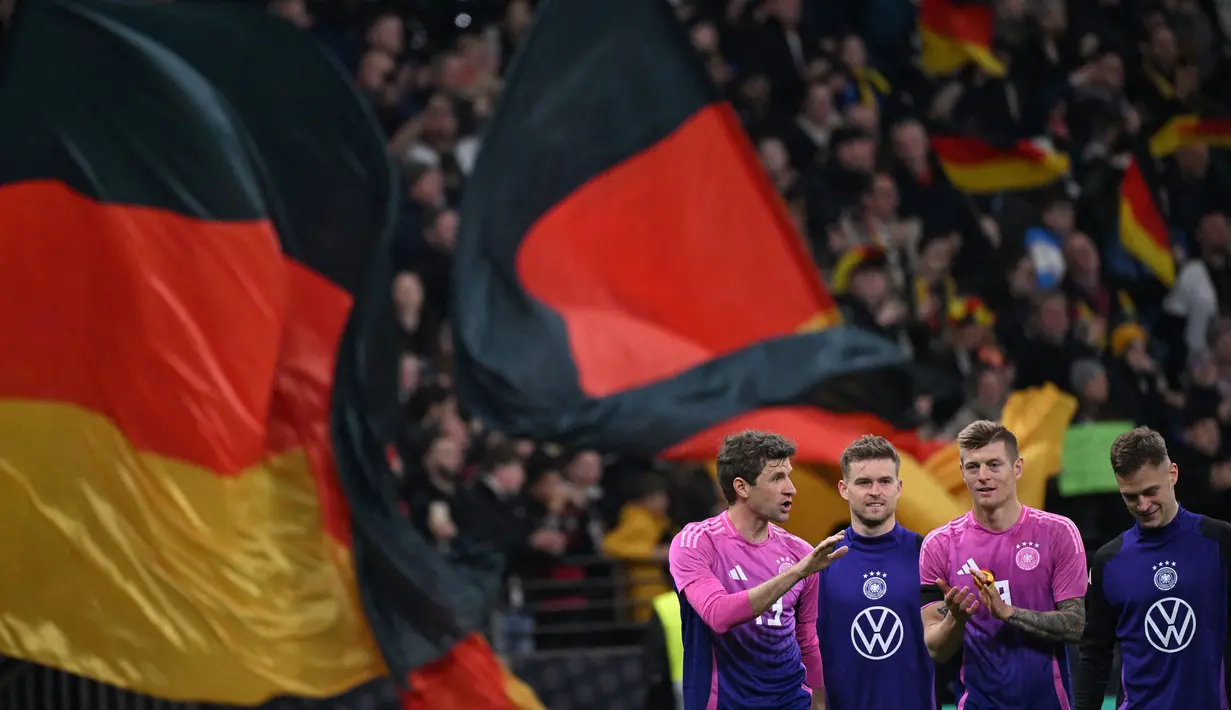 Berikutnya, pada 19 Juni Jerman akan melakoni laga melawan Hungaria di Stuttgart, dan Swiss di Frankfurt. (Kirill KUDRYAVTSEV/AFP)