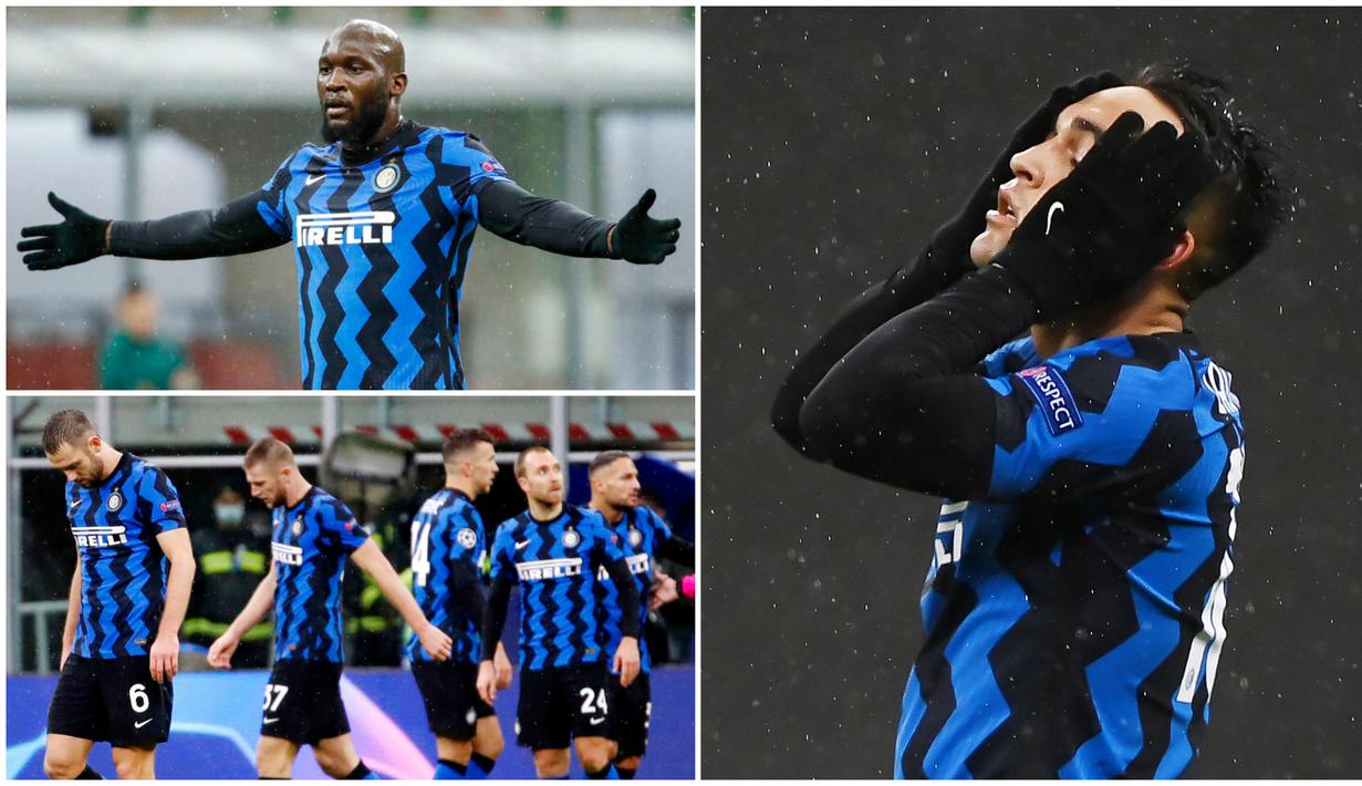 Para pemain Inter Milan tak mampu menutupi kekecewaan usai gagal total di Liga Champions musim ini. Hanya menjadi juru kunci di grup B, Inter Milan gagal melangkah ke babak 16 besar.