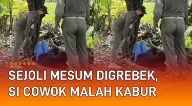 Kenakalan anak muda tak jarang melewati batas. Seperti sepasang sejoli ini yang diduga mesum di sebuah kebun. Satpol PP mendatangi keduanya, hingga aksi si cowok disorot.