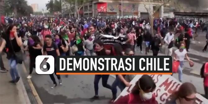 VIDEO: Aksi Unjuk Rasa di Chile, 26 Warga Tewas