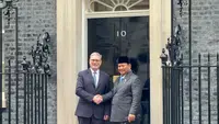 Laporan Liputan6.com dari London: Momen PM Inggris Senang Kembali Bertemu Prabowo