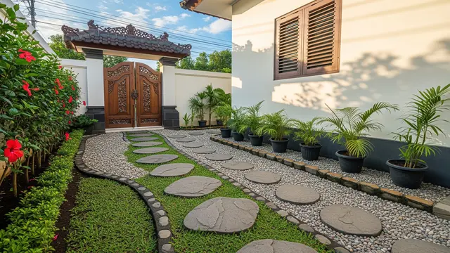 Desain Jalur Servis Samping Rumah yang Tetap Terlihat Rapi/Gemini AI