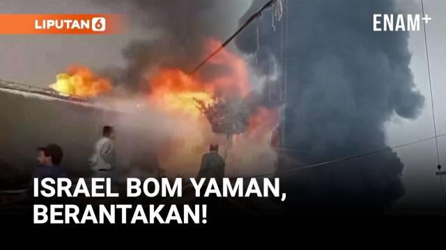 Israel melancarkan serangan udara ke ibu kota Yaman, Sanaa, Minggu (24/8). Ledakan besar terdengar di dekat akademi militer dan istana kepresidenan.