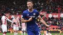 Gary Cahill merupakan salah satu bek Chelsea yang mampu mengoleksi gol lebih dari rata-rata pemain belakang Liga Inggris lainnya. Ia mencatat 37 gol dari 375 penampilannya bersama Chelsea, Aston Villa, Boston Wanderers, dan Cyrstal Palace. (Foto: AFP/Oli Scarff)