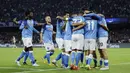Kemenangan ini memastikan Napoli jadi tim pertama dari Grup A yang lolos ke babak 16 besar Liga Champions dengan menyapu bersih empat pertandingan dengan empat kemenangan dan unggul enam poin dari Liverpool. Sementara Ajax tertahan di peringkat ke-3 dengan tiga poin dari empat laga. (Alessandro Garofalo/LaPresse via AP)