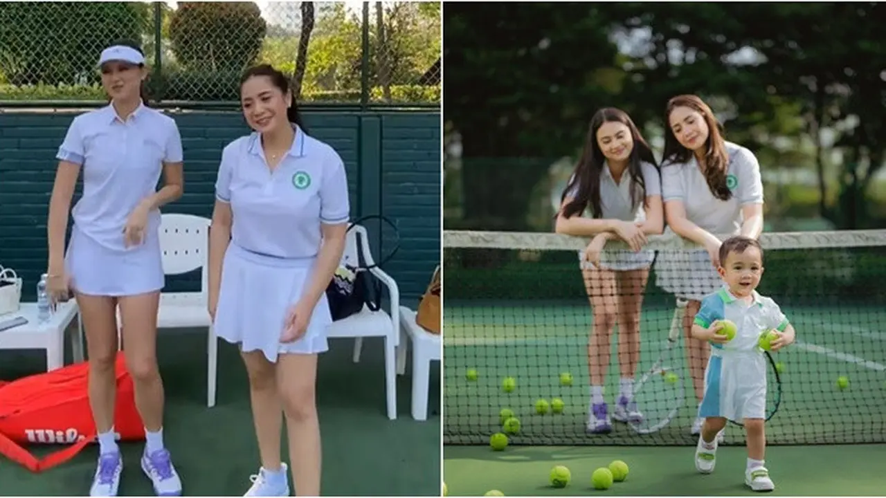 6 Potret Kompak Nagita Slavina dan Gege Elisa, Jadi Pasangan di Lagi-Lagi Tenis
