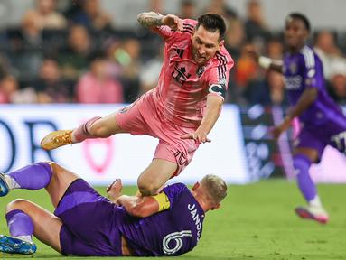 Nasib sial harus dialami oleh Lionel Messi dan kawan-kawan kala Inter Miami menjamu Orlando City dalam laga lanjutan Major League Soccer (MLS) 2026, Sabtu (02/05/2026) waktu setempat. (AP Photo/Chris Arjoon)