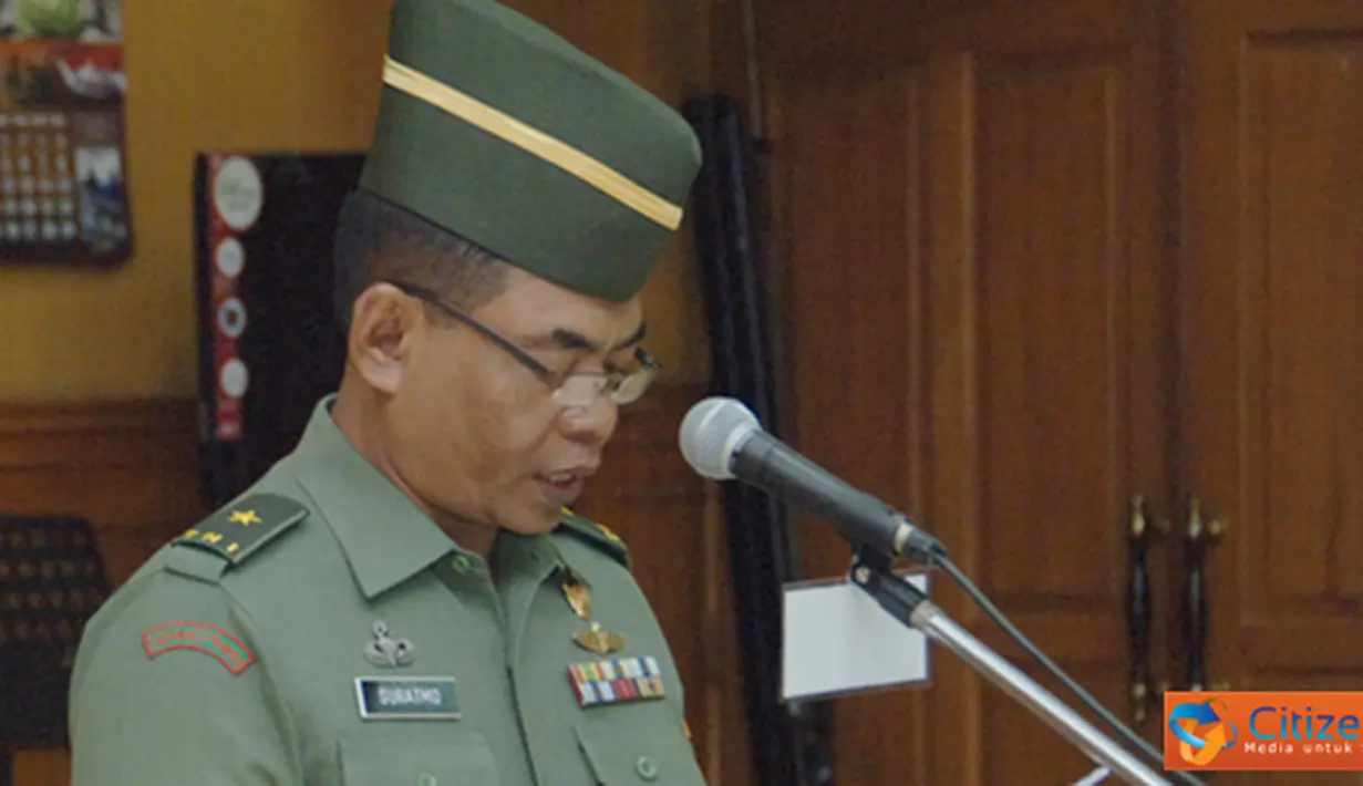 Citizen6, Jakarta: Wakapuspen TNI Brigjen TNI Suratmo, secara resmi menutup Penataran Citizen Journalism untuk PNS TNI TA 2012, bertempat di Aula Balai Wartawan Puspen TNI, Mabes TNI Cilangkap, Jakarta Timur, Kamis (27/9). (Pengirim: Badarudin Bakri).