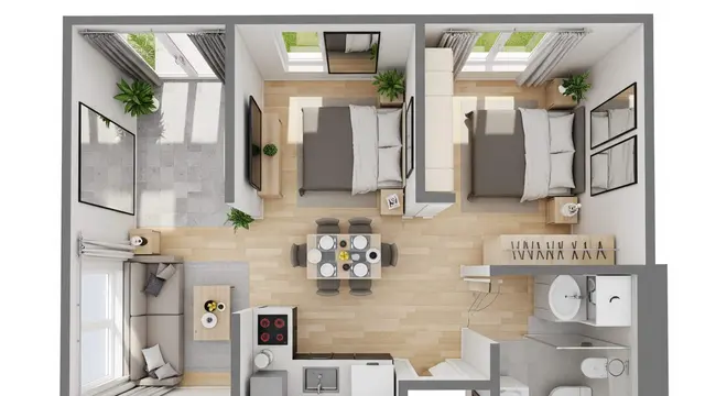 Contoh Rumah Kecil Ukuran 5x6 Meter Bisa 2 Kamar