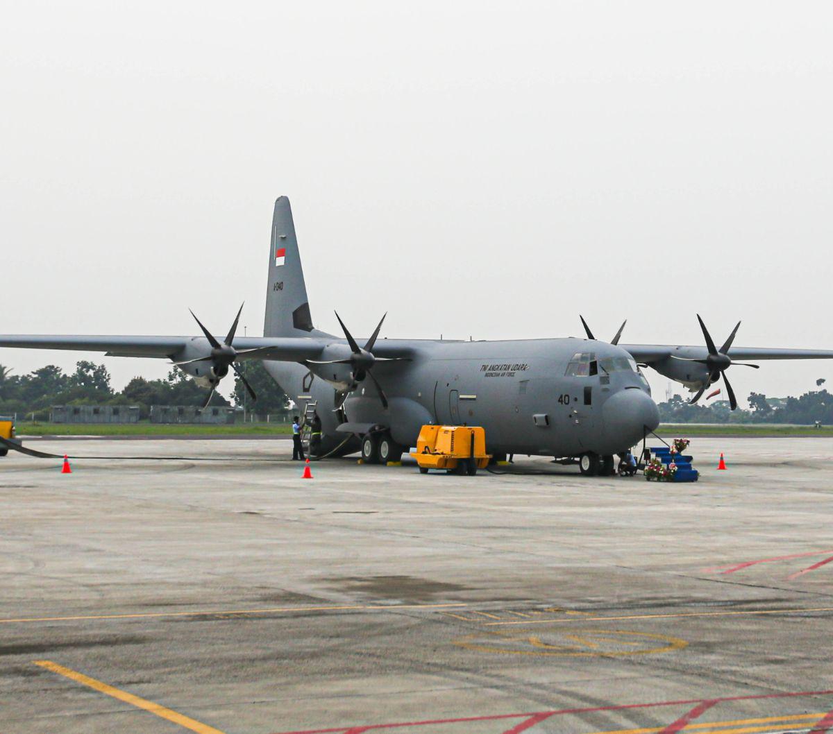 Pesawat berkode C-130J Super Hercules dari Amerika Serikat tersebut diberi nomor buntut atau tail number A-1340.