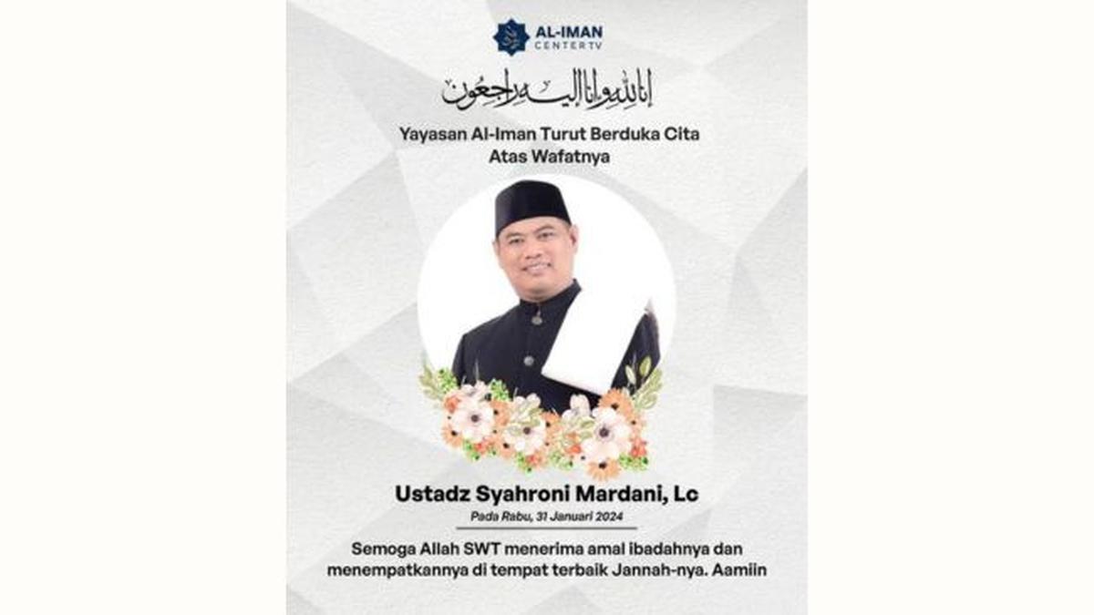 Penceramah Ustaz Syahroni Mardani Lc Meninggal Dunia