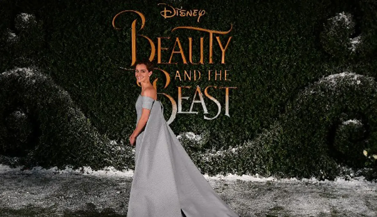 Tampilan Emma Watson memang selalu berhasil menarik perhatian publik, termasuk penampilannya saat hadir di launching film berjudul Beauty and The Beast di London beberapa waktu lalu. (AFP/Bintang.com)