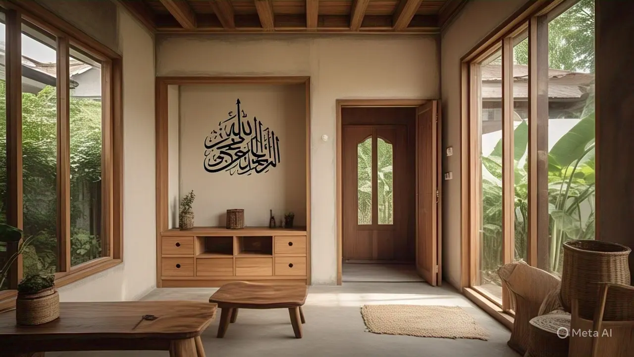 Desain Rumah Rustic Islami
