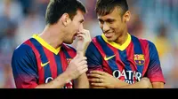 Neymar pun akhirnya dipinang klub raksasa Spanyol, Barcelona. Ia mulai disejajarkan dengan Lionel Messi (espn.co.uk)