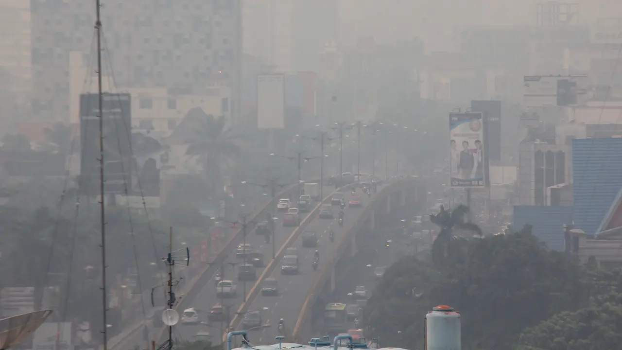 Kabut asap di Riau