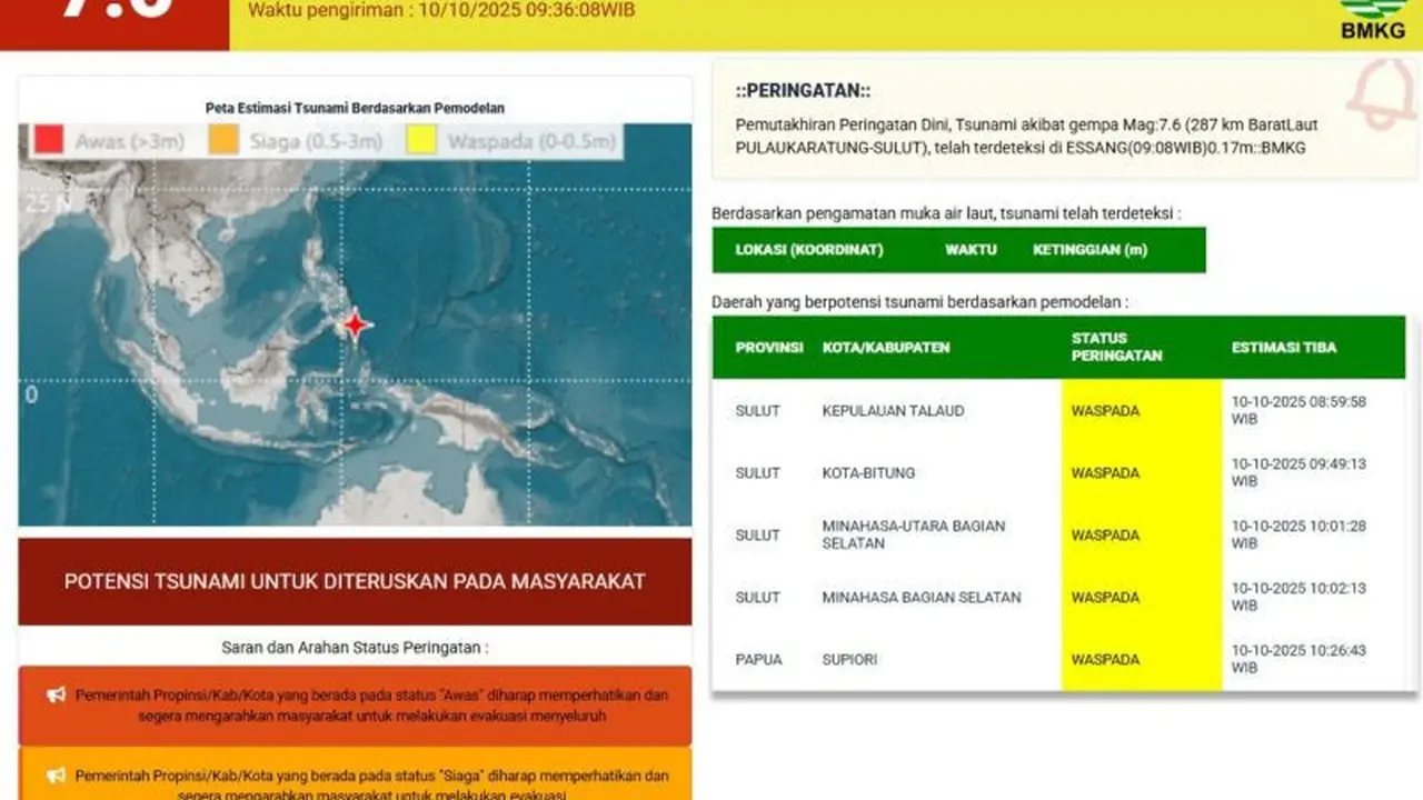 Guncangan gempa Filipina terasa hingga Sulawesi Utara