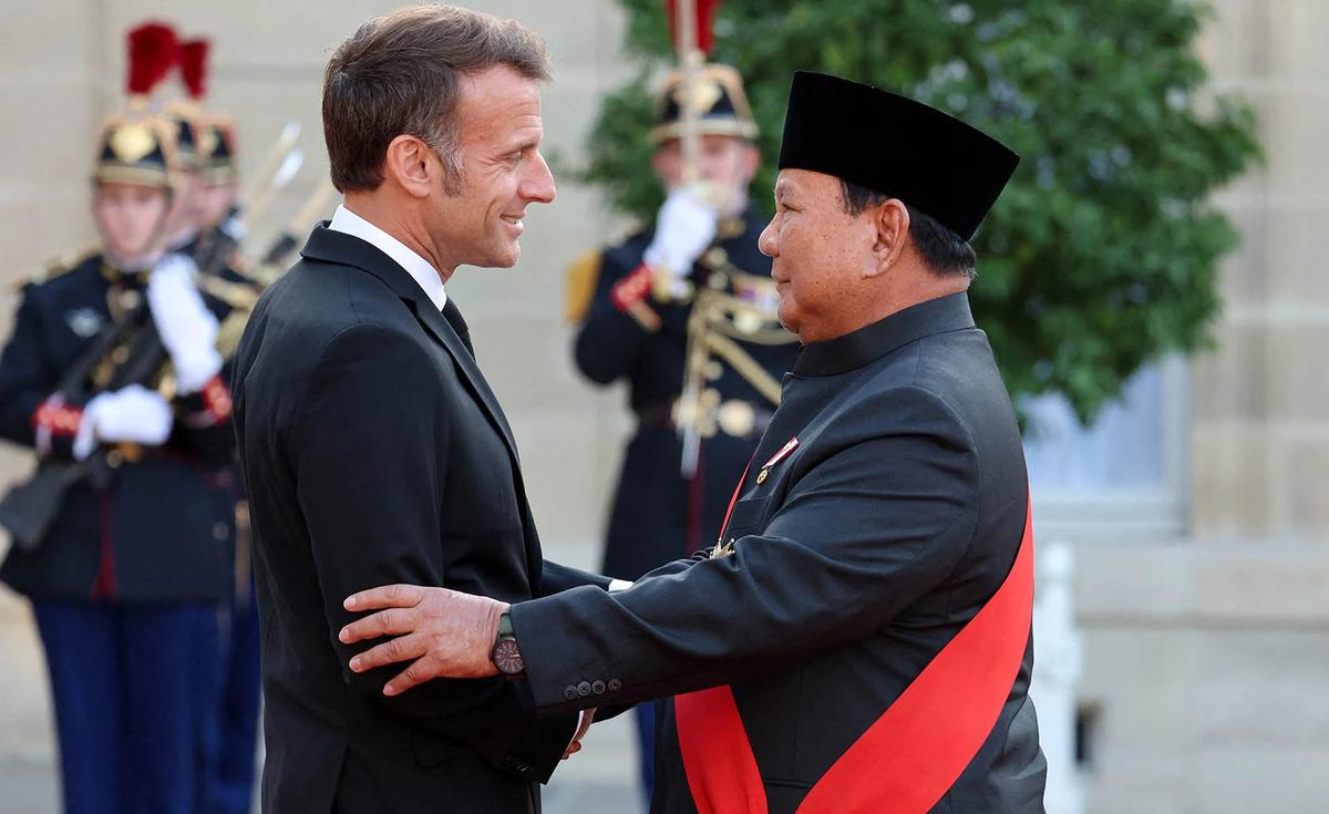 FOTO: Prabowo Hadiri Jamuan Kenegaraan di Istana Elysee Prancis