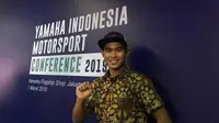 Galang Hendra Pratama akan kembali dipercaya oleh Yamaha Indonesia untuk menjadi pembalap di WSSP30 2019. (Bola.com/Benediktus Gerendo Pradigdo)