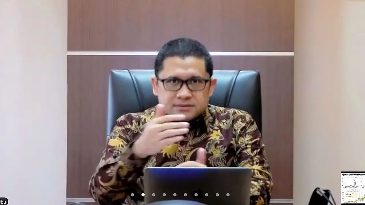 Kepala Badan Kebijakan Fiskal Kementerian Keuangan (Kemenkeu) Febrio Kacaribu dalam  Taklimat Media “Arah Pemulihan Ekonomi 2021 dan Isu Fiskal Terkini”, Jumat (1/10/2021).