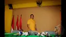 Ketua Umum Partai Golkar Versi Munas Jakarta , Agung Laksono saat bersiap melakukan konferensi pers menanggapi hasil putusan PN Jakarta Pusat di Kantor DPP Partai Golkar, Jakarta, Rabu (4/2/2015).  (Liputan6.com/Johan Tallo)