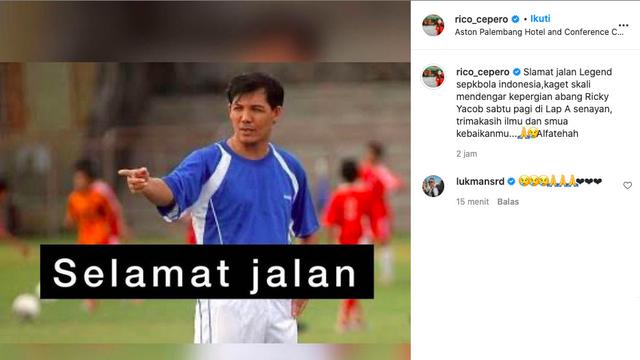 Rico Ceper Kaget dengar Kabar Legenda Sepakbola Ricky Yacobi Meninggal Dunia
