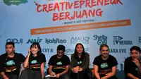 Lima grup musik papan atas yakni akan memamerkannya dalam festival musik dan seni  'Creativepreneur Berjuang'.