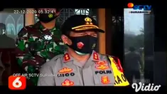 Jelang Natal dan Tahun Baru, Forkopimda Jawa Timur, menggelar apel gelar pasukan Operasi Lilin Semeru 2020-2021 di halaman Mapolda Jawa Timur, ribuan personil TNI-Polri yang akan diterjunkan juga akan melakukan penegakan aturan protokol kesehatan.