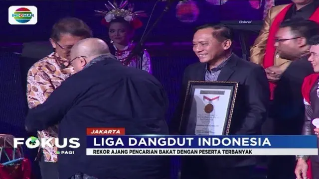 Liga Dangdut Indonesia raih penghargaan MURI atas rekor program pencarian bakat dengan peserta terbanyak dari provinsi terbanyak.