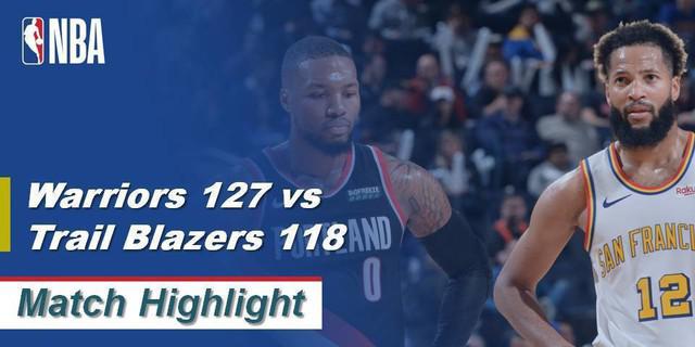 VIDEO: Highlights NBA 2019-2020, Golden State Warriors Vs Portland Trail Blazers 127-118