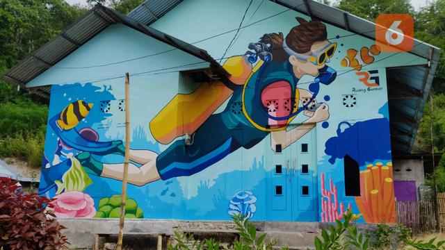 Mural Wisata Ruang Gambar (RG) di Kota Gorontalo (Arfandi Ibrahim/Liputan6.com)