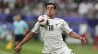 Pemain Irak,&nbsp;Mohanad Ali Kadhim.&nbsp;(AP Photo/Thanassis Stavrakis)