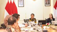 Menteri Kehutanan (Menhut) Raja Juli Antoni melakukan pertemuan dengan Integrity Council For The Voluntary Carbon Market (ICVCM). (Tim News).