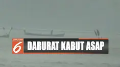 Kabut asap Riau meluas ke Perairan Belawan, Medan, Sumatra Utara karena terbawa angin.
