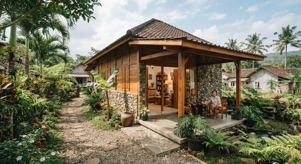 Material rumah yang diam-diam membuat rumah lebih adem seperti kayu