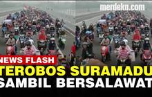 VIDEO : Ratusan Pemotor Demo Lintasi Suramadu, Protes Minta Pos Penyekatan Dibongkar