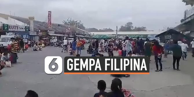VIDEO: Warga Filipina Panik Saat Diguncang Gempa Magnitudo 6,9